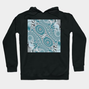 Blue and white abstract pattern background Hoodie